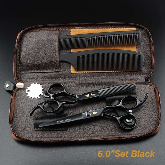 New  Profissional Hairdressing Scissors Hair Cutting Scissors Set Barber Shears  High Quality Salon 6.0inch Multi-color optiona - HAB 