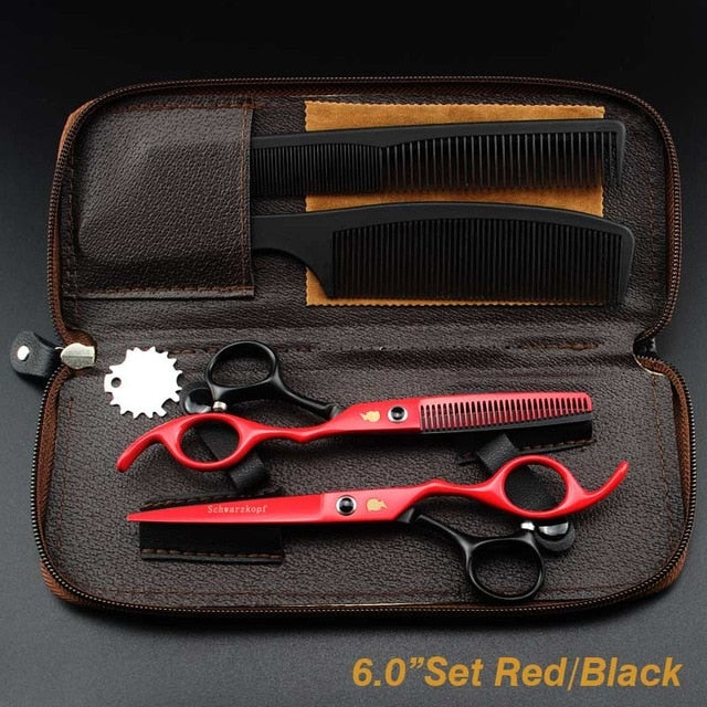 New  Profissional Hairdressing Scissors Hair Cutting Scissors Set Barber Shears  High Quality Salon 6.0inch Multi-color optiona - HAB 