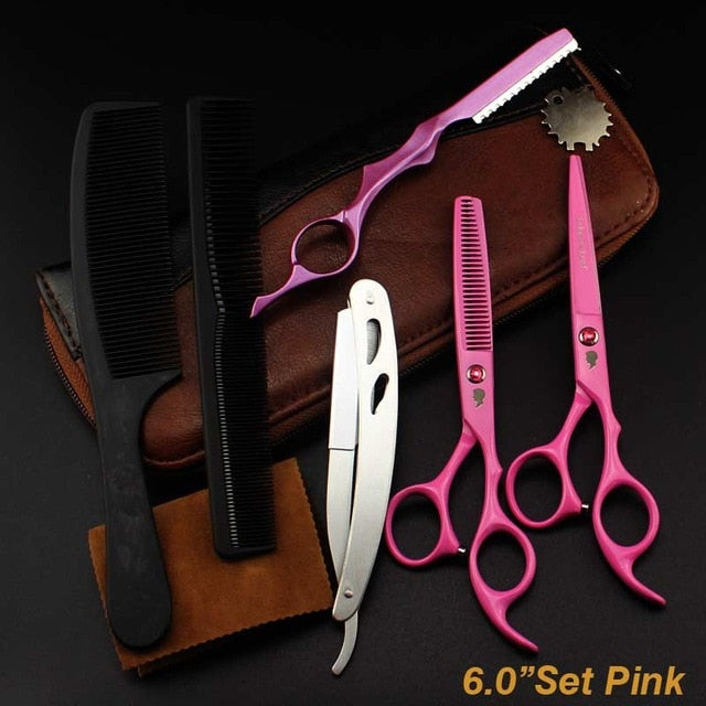 New  Profissional Hairdressing Scissors Hair Cutting Scissors Set Barber Shears  High Quality Salon 6.0inch Multi-color optiona - HAB 