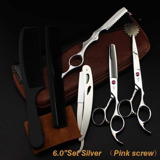 New  Profissional Hairdressing Scissors Hair Cutting Scissors Set Barber Shears  High Quality Salon 6.0inch Multi-color optiona - HAB 