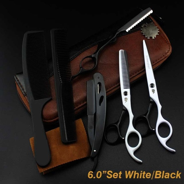 New  Profissional Hairdressing Scissors Hair Cutting Scissors Set Barber Shears  High Quality Salon 6.0inch Multi-color optiona - HAB 