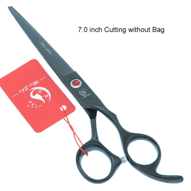 7.0 Inch Big Professional Hairdressing Cutting Scissors 6.5 Inch Thinning Shears Salon Barbers JP440C Blue Hair Tesouras A0132A - HAB 