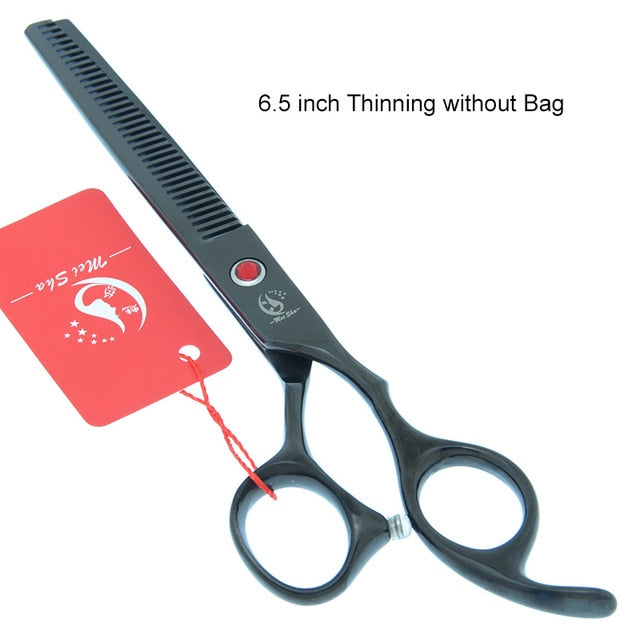 7.0 Inch Big Professional Hairdressing Cutting Scissors 6.5 Inch Thinning Shears Salon Barbers JP440C Blue Hair Tesouras A0132A - HAB 