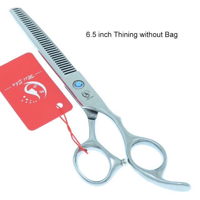 7.0 Inch Big Professional Hairdressing Cutting Scissors 6.5 Inch Thinning Shears Salon Barbers JP440C Blue Hair Tesouras A0132A - HAB 