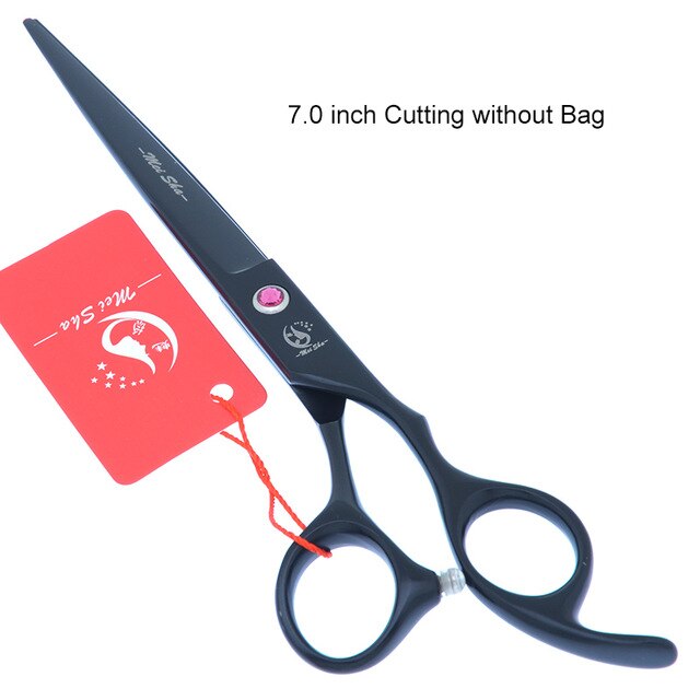 7.0 Inch Big Professional Hairdressing Cutting Scissors 6.5 Inch Thinning Shears Salon Barbers JP440C Blue Hair Tesouras A0132A - HAB 