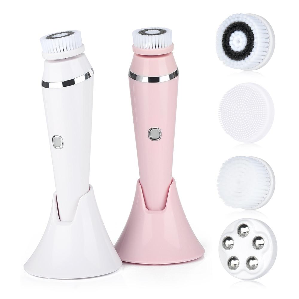 4 in 1 Facial Cleansing Brush Sonic Face Cleaning Tool Exfoliating - HAB 