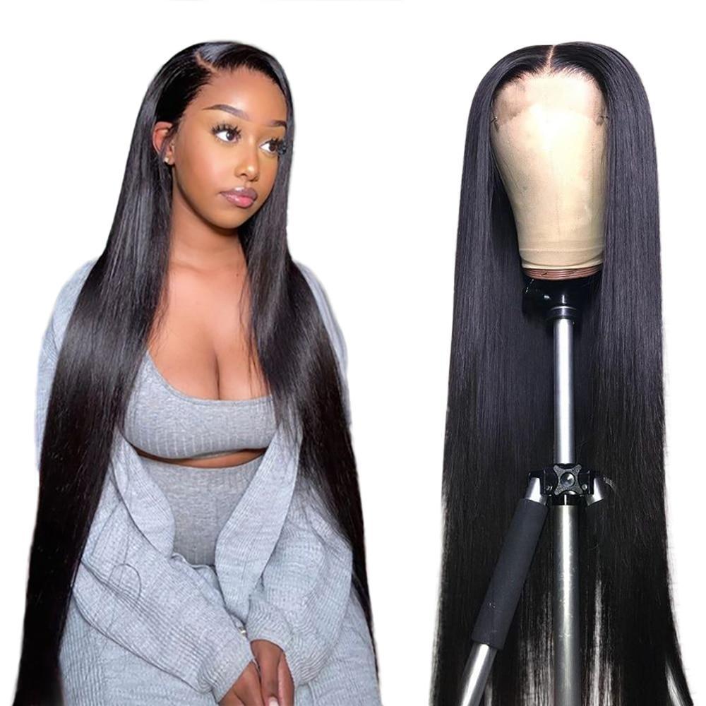 Long Straight Lace Front Human Hair Wigs 28 30 32 34 36 38 40 Inches - HAB 