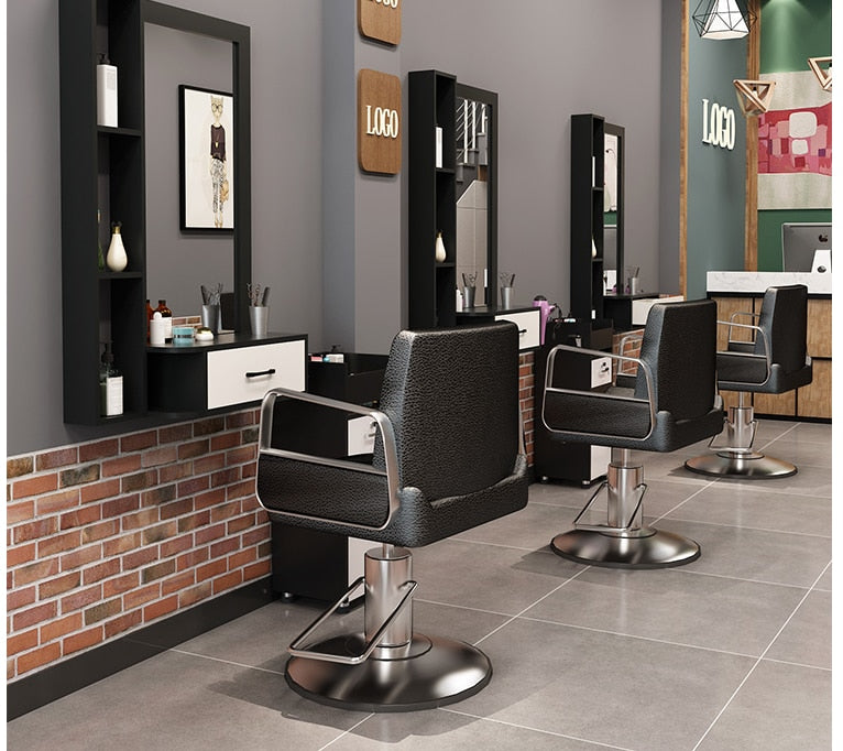 Hairdressing shop mirror hair salon mirror table cabinet table integrated wall-mounted mirror of barber shop hairdressing mirror - HAB 