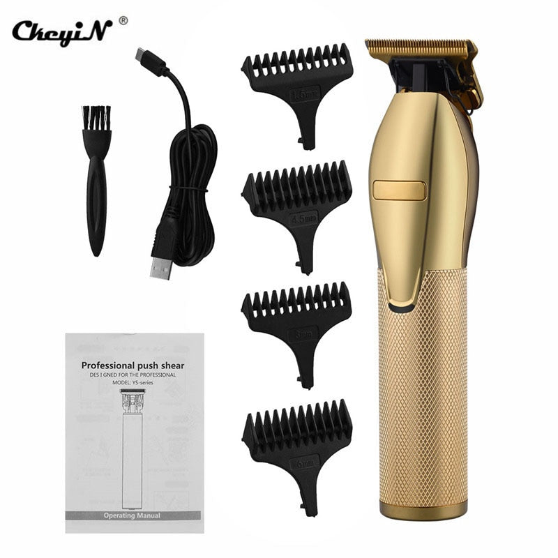 Professional Barber Hair Trimmer Electric Hair Clipper Men Beard Trimmer Rechargeable Hair Cutter Machine Outliner T-blade - HAB 