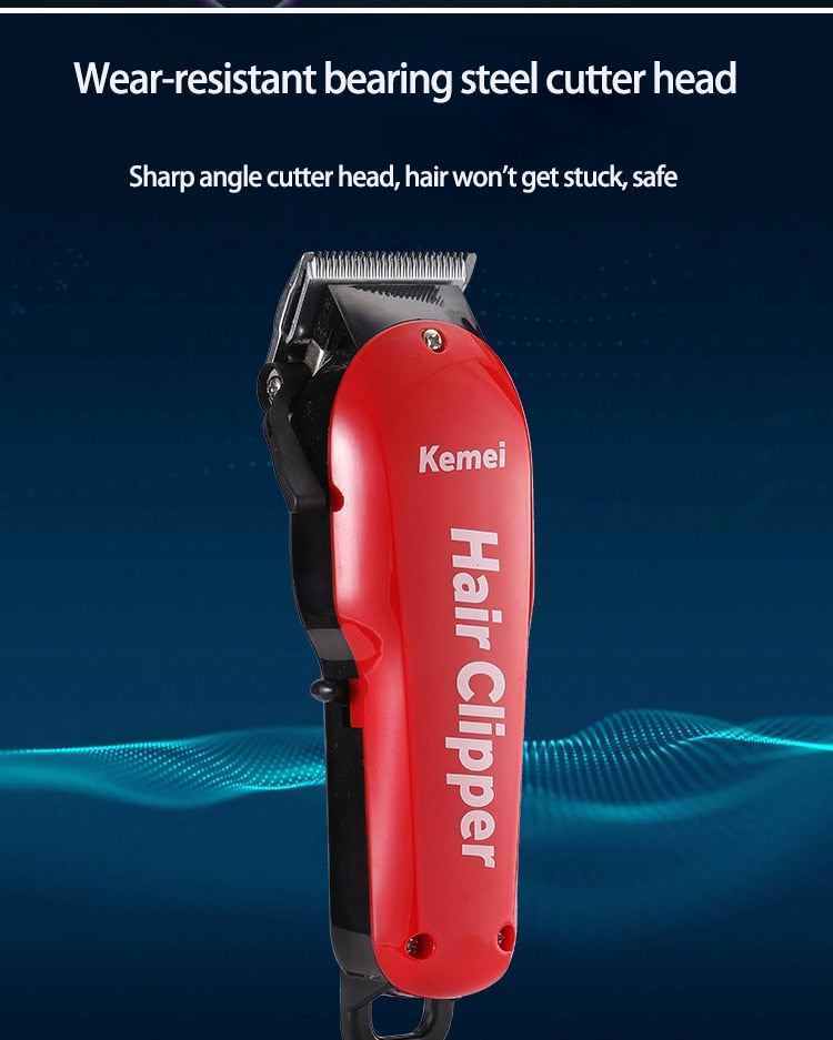 Kemei 7 Hours Large Capacity Battery Professional Wahl Hair Clipper Barber Shop Salon Coiffure Electric Cutter Shaving Machine - HAB 