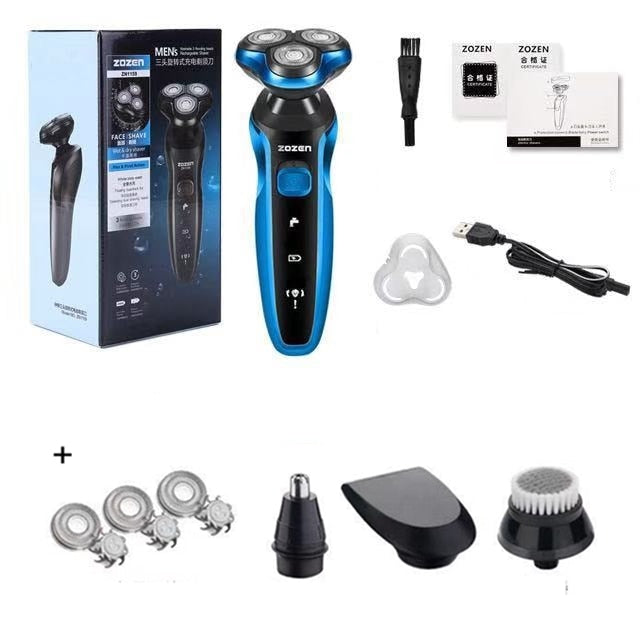 New Electric Shaver Washable Rechargeable Electric Razor Shaving Machine for Men Beard Trimmer Wet-Dry Dual Use - HAB 