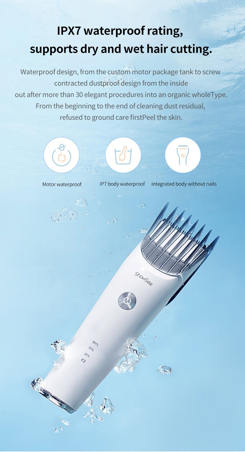 Xiaomi Mijia Electric Hair Clipper Xiaomi Home Men Hair Cutter Trimmer Barber Professional Ultra-thin Ceramic Blade USB - HAB 