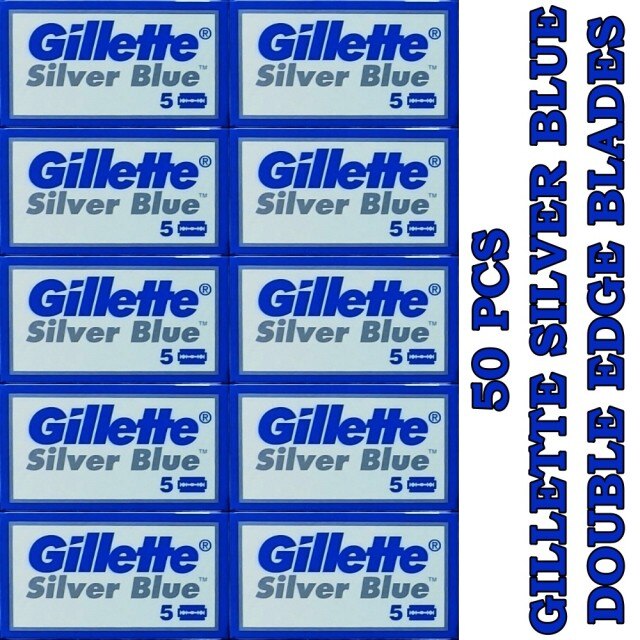 Silver Blue Double Edge Razor Blades 50 100 200 pcs - HAB 