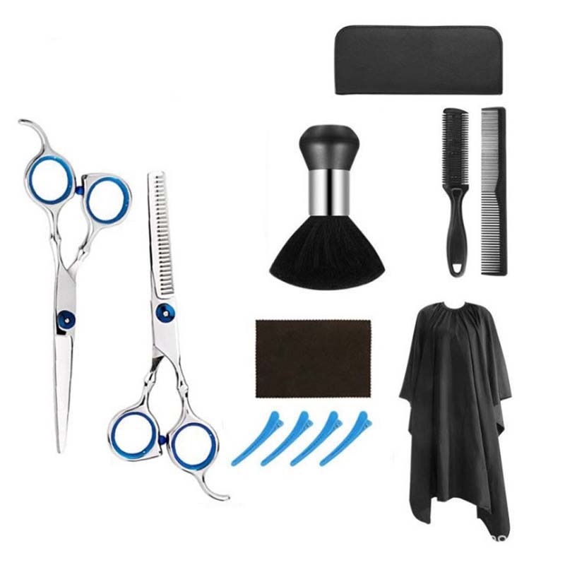 12 Pcs Professional Hair Scissors Cutting Hairdressing Shears set Salon Barber Scissor Stainless Steel Hair Cutting Styling tool - HAB 