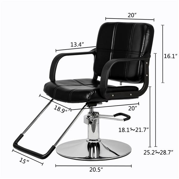 HC125  Beauty Salon Chair Salon Chair Barber Woman Barber Chair Hairdressing Chair Black US warehouse in Stock - HAB 