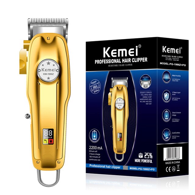 Kemei Men Professional All Metal Hair Clipper Barber Haircut Kits Combos 0mm Hair Trimmer KM-1997 KM-1949 KM-1102 KM-1986 - HAB 