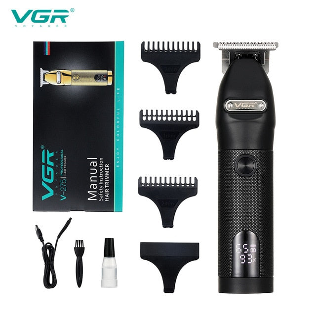 VGR 275 Electric Hair Clipper Professional  Personal Care Barber Trimmer For Men Shaver LCD Rechargeable Metal Clippers VGR V275 - HAB 