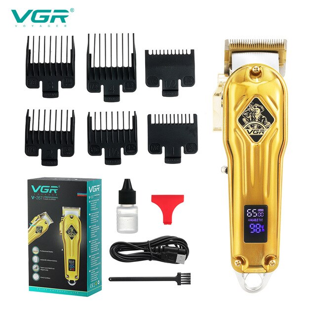 VGR 267 Hair Clipper Professional Barber New Digital Display Electric  Metal Clipper  Trimmer For Men For Hair VGR V267 - HAB 