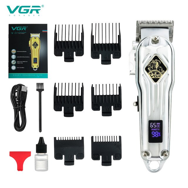 VGR 267 Hair Clipper Professional Barber New Digital Display Electric  Metal Clipper  Trimmer For Men For Hair VGR V267 - HAB 