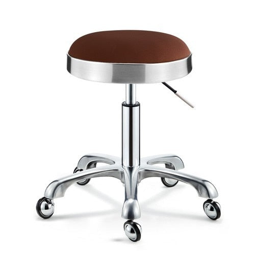 Stainless Steel Brushed Lifting Stool Explosion-proof Stool Barber Chair Bench Hairdressing Salon Rotating Stool Master Chair - HAB 