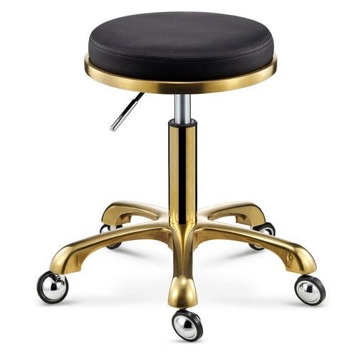 Stainless Steel Brushed Lifting Stool Explosion-proof Stool Barber Chair Bench Hairdressing Salon Rotating Stool Master Chair - HAB 