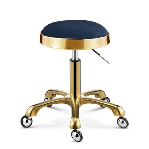 Stainless Steel Brushed Lifting Stool Explosion-proof Stool Barber Chair Bench Hairdressing Salon Rotating Stool Master Chair - HAB 