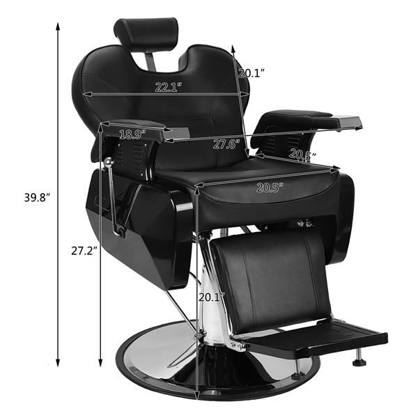 Two Colors 8702A  Professional Salon Barber Chair US Warehouse - HAB 