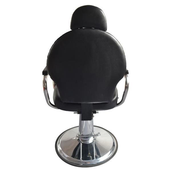 Hair Beauty Equipment  8735 Man Barber Chair with Headrest Black Salon furniture - HAB 