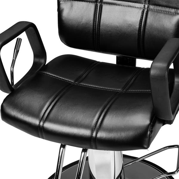 In Stock Barber Chair Reclining Haircut Lady Chair Hairdressing Chair Black  US Warehouse - HAB 