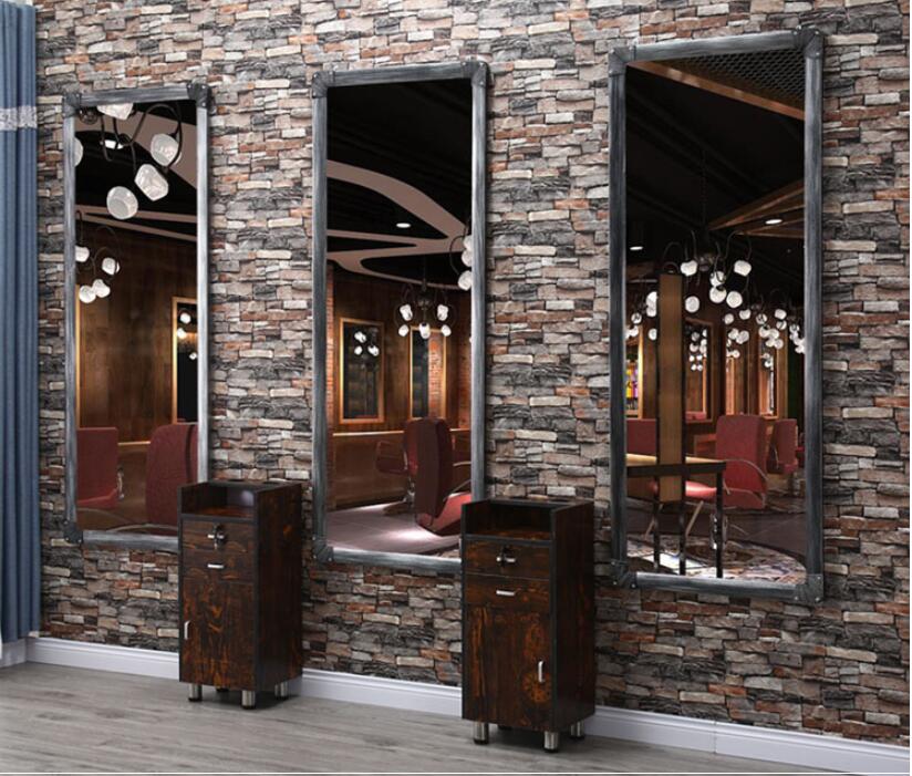 Hairdressing mirror net celebrity retro barber shop mirror makeup single frame hair salon dedicated - HAB 