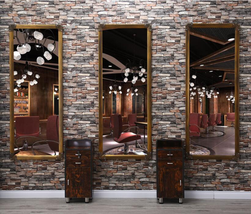 Hairdressing mirror net celebrity retro barber shop mirror makeup single frame hair salon dedicated - HAB 