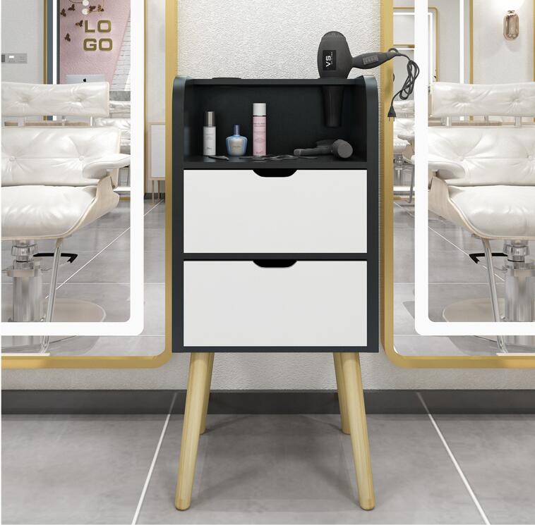 Barber shop tool cabinet hair salon special tool table hairdresser rack drawer mirror cabinet small hair cutting cabinet - HAB 