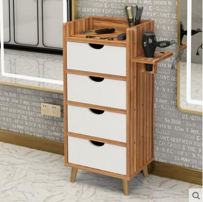 Barber shop tool cabinet hair salon special tool table hairdresser rack drawer mirror cabinet small hair cutting cabinet - HAB 