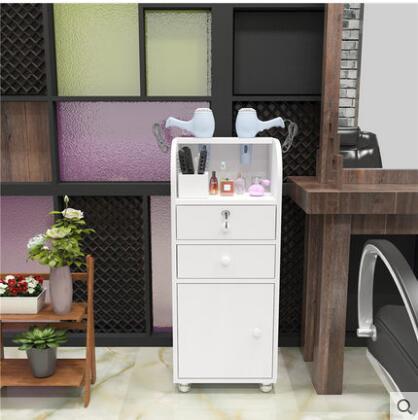 Barber shop tool cabinet hair salon special tool table hairdresser rack drawer mirror cabinet small hair cutting cabinet - HAB 