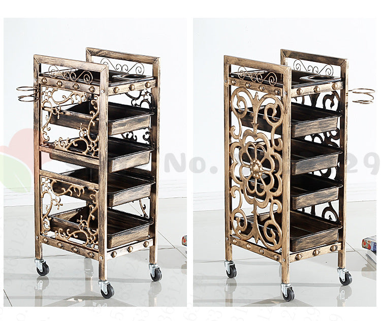 Beauty stroller hair dyeing stroller hair salon tool cart five-layer bar car barber shop trolley tool cabinet - HAB 