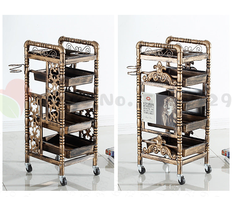 Beauty stroller hair dyeing stroller hair salon tool cart five-layer bar car barber shop trolley tool cabinet - HAB 