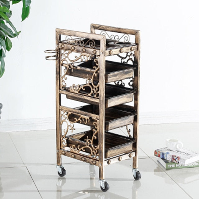 Beauty stroller hair dyeing stroller hair salon tool cart five-layer bar car barber shop trolley tool cabinet - HAB 