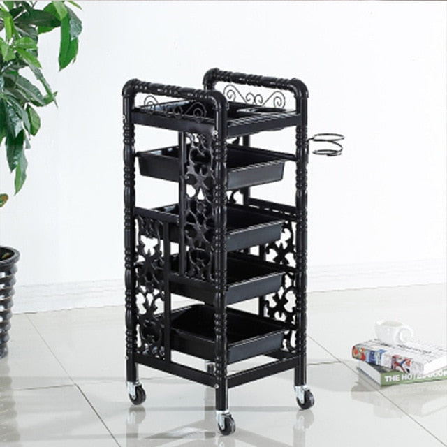 Beauty stroller hair dyeing stroller hair salon tool cart five-layer bar car barber shop trolley tool cabinet - HAB 