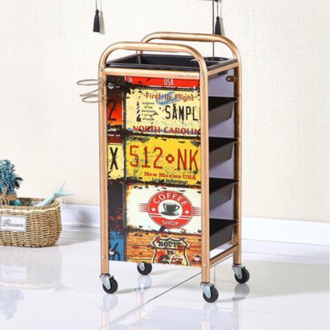 Beauty salon trolley special barber shop hot dyeing tool cart hair salon hand-pulling cart multi-function tool cabinet - HAB 