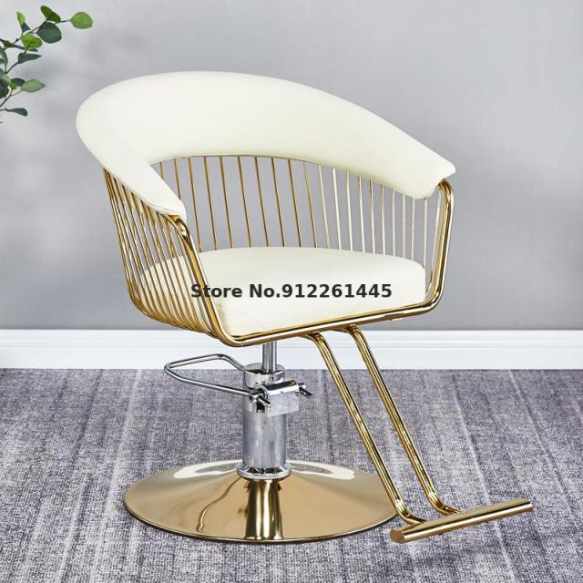 Sturdy And Durable Barber Shop Chair Hair Salon Special Net Red Disc High-grade Lifting Rotating Hair Cutting Hairdressing Chair - HAB 