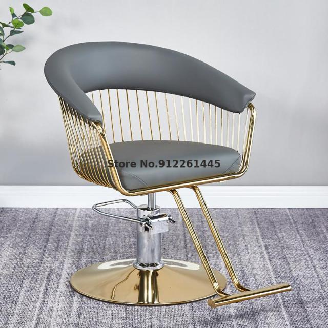 Sturdy And Durable Barber Shop Chair Hair Salon Special Net Red Disc High-grade Lifting Rotating Hair Cutting Hairdressing Chair - HAB 