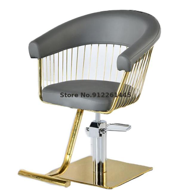 Sturdy And Durable Barber Shop Chair Hair Salon Special Net Red Disc High-grade Lifting Rotating Hair Cutting Hairdressing Chair - HAB 