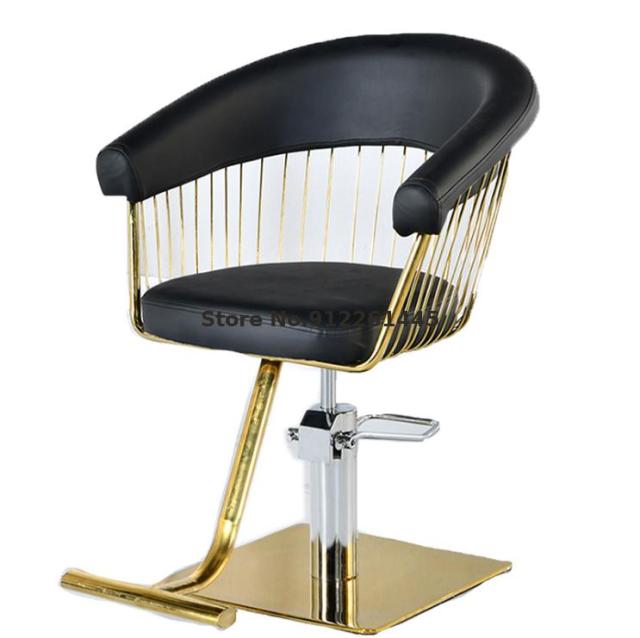 Sturdy And Durable Barber Shop Chair Hair Salon Special Net Red Disc High-grade Lifting Rotating Hair Cutting Hairdressing Chair - HAB 