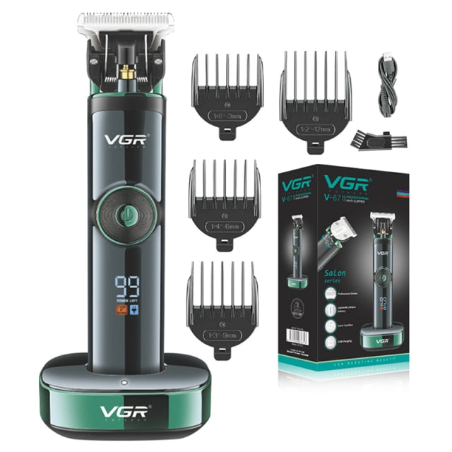 Professional Cordless 2 Speed Blade Adjustable Hair Trimmer For Men Beard Hair Clipper Electric Hair Cutting Machine Barber  Kit - HAB 