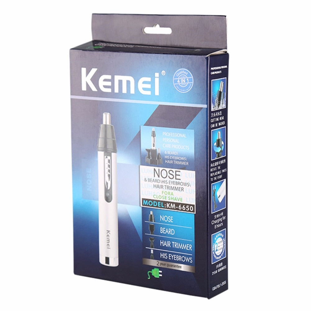 KeMei Professional Men Electric Nose Ear Hair Trimmer Painless Women Trimming Eyebrows Beard Hair Clipper Cut Shaver - HAB 