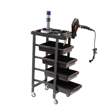 Beauty Salon Cart Hot Dye Cart Hair Salon Five Bars Barber Shop Cart Tool Cabinet. - HAB 