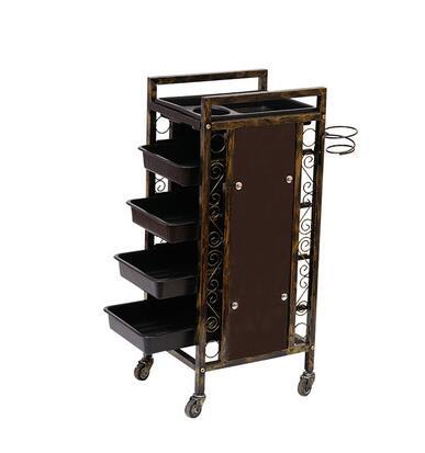 Beauty Salon Cart Hot Dye Cart Hair Salon Five Bars Barber Shop Cart Tool Cabinet. - HAB 