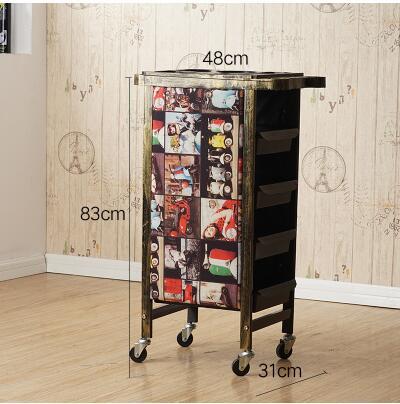 Beauty Salon Cart Hot Dye Cart Hair Salon Five Bars Barber Shop Cart Tool Cabinet. - HAB 