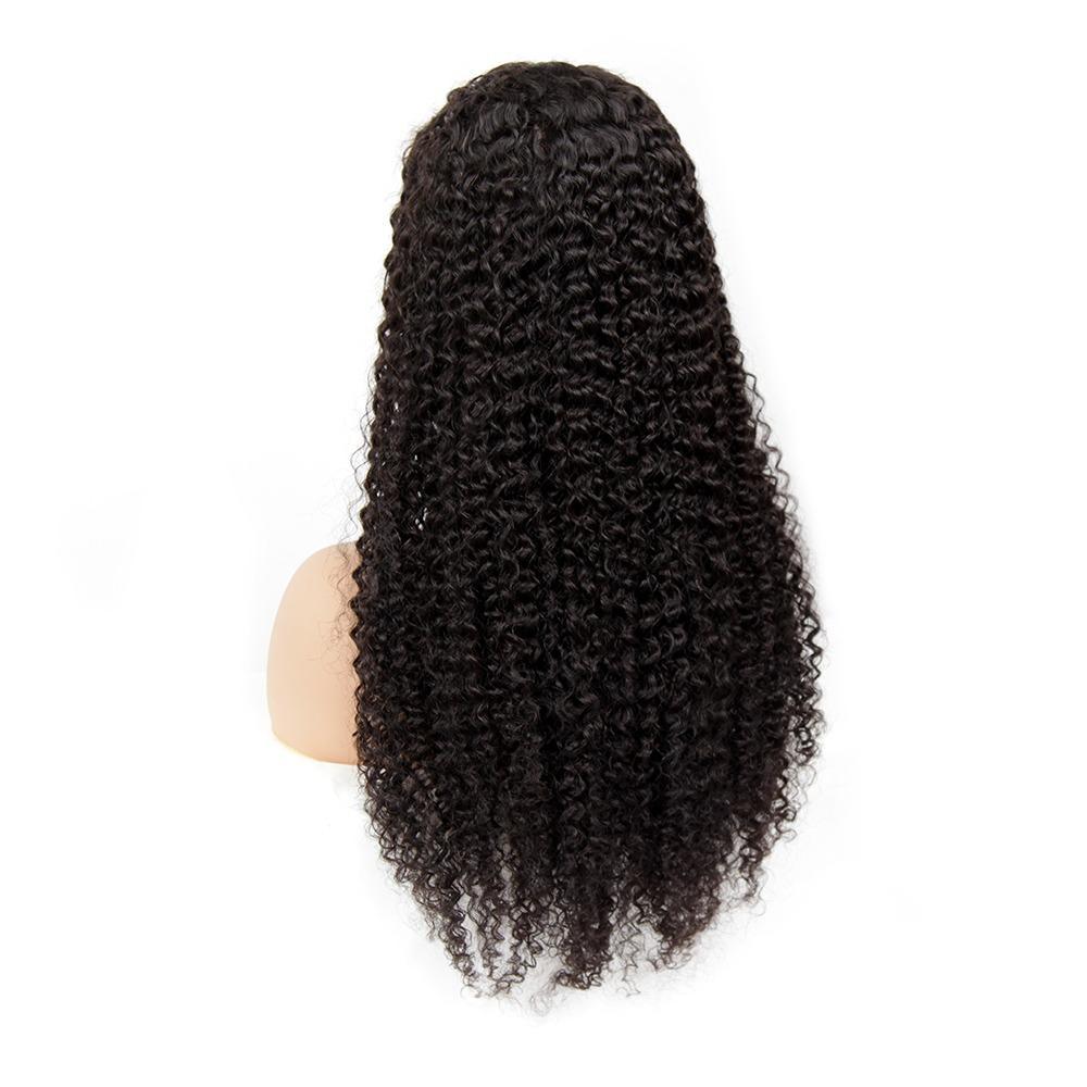 Headband Kinky Curly Scarf Human Hair Wigs - HAB 